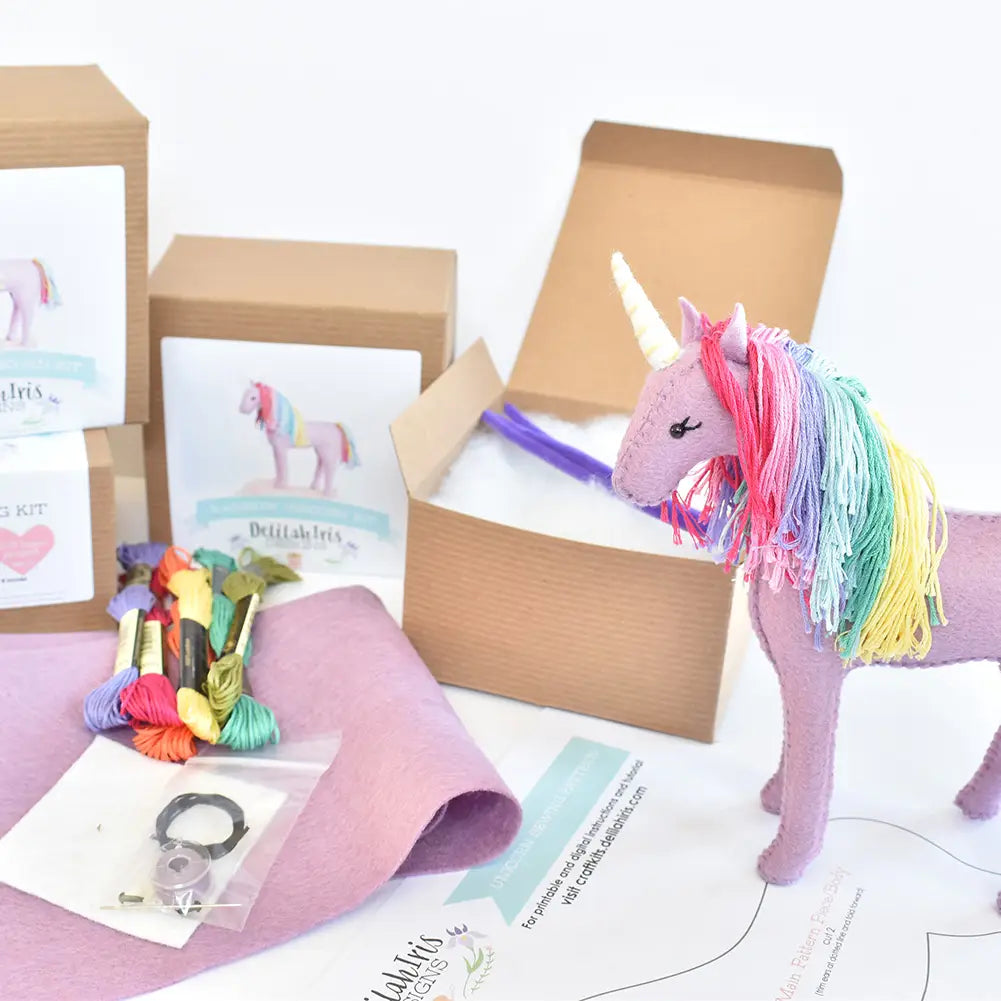 Felt Sewing Craft Project Kit- Rainbow Unicorn - Curriculum and Supplies