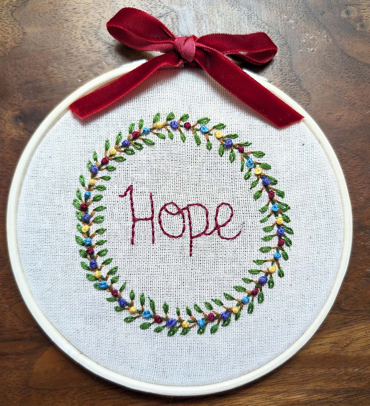 Beginner Hand Embroidery for Christmas with Heidi Pridemore Thursday 12/7/23 6:30pm-9:00pm
