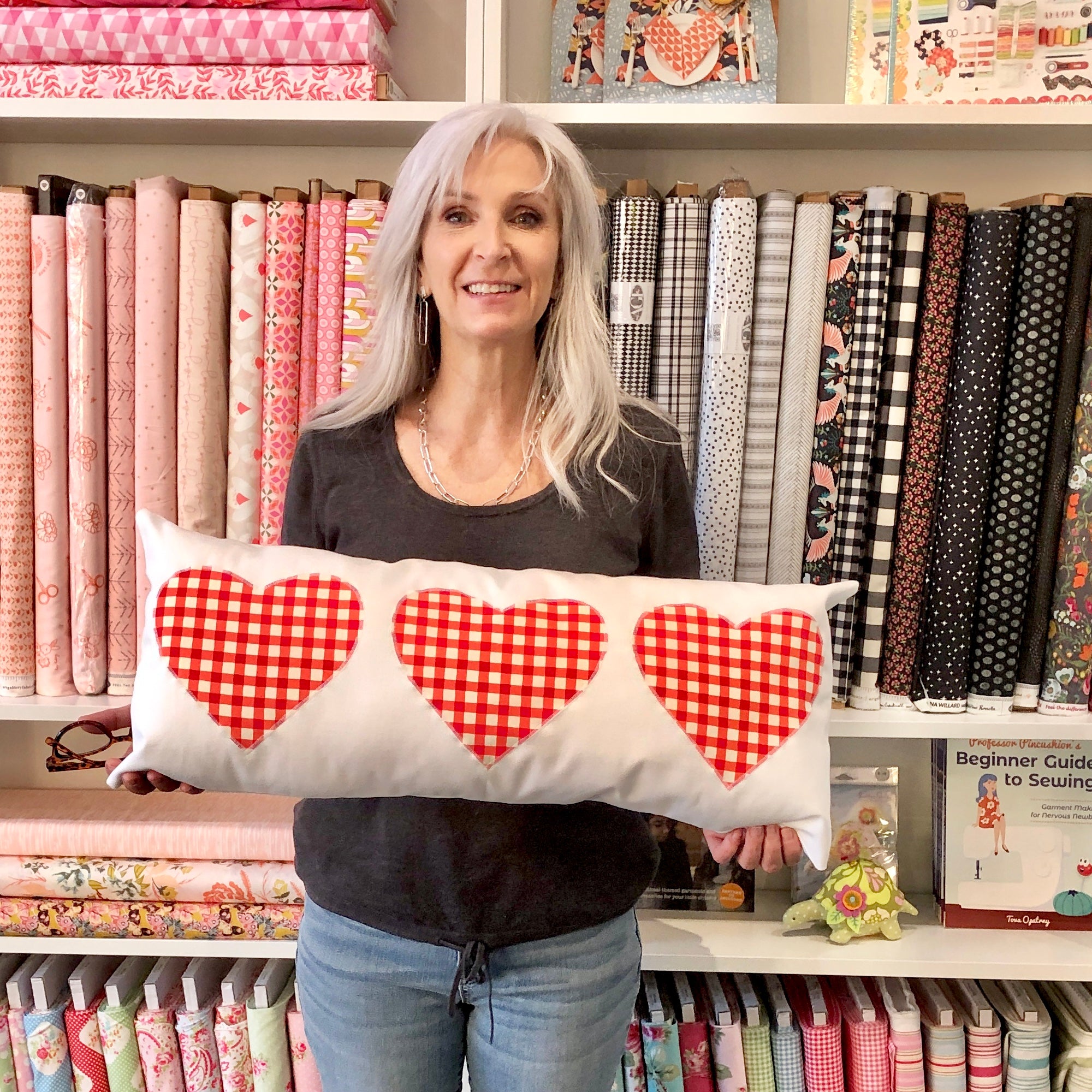 Adult Valentine Bolster Pillow Class - Saturday, February 8, 2025 - 10:00-12:30