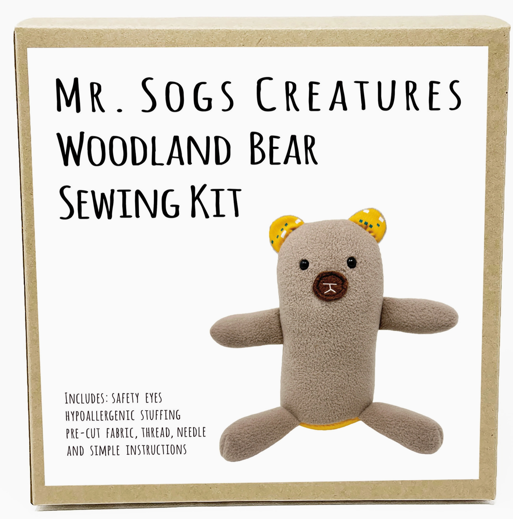 Mr Sogs Woodland Bear Stuffed Animal Sewing Kit