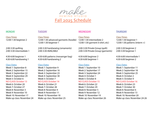 MONDAY 2:00-3:30 Kids Quilting - Sept-Nov 2025 M2Q