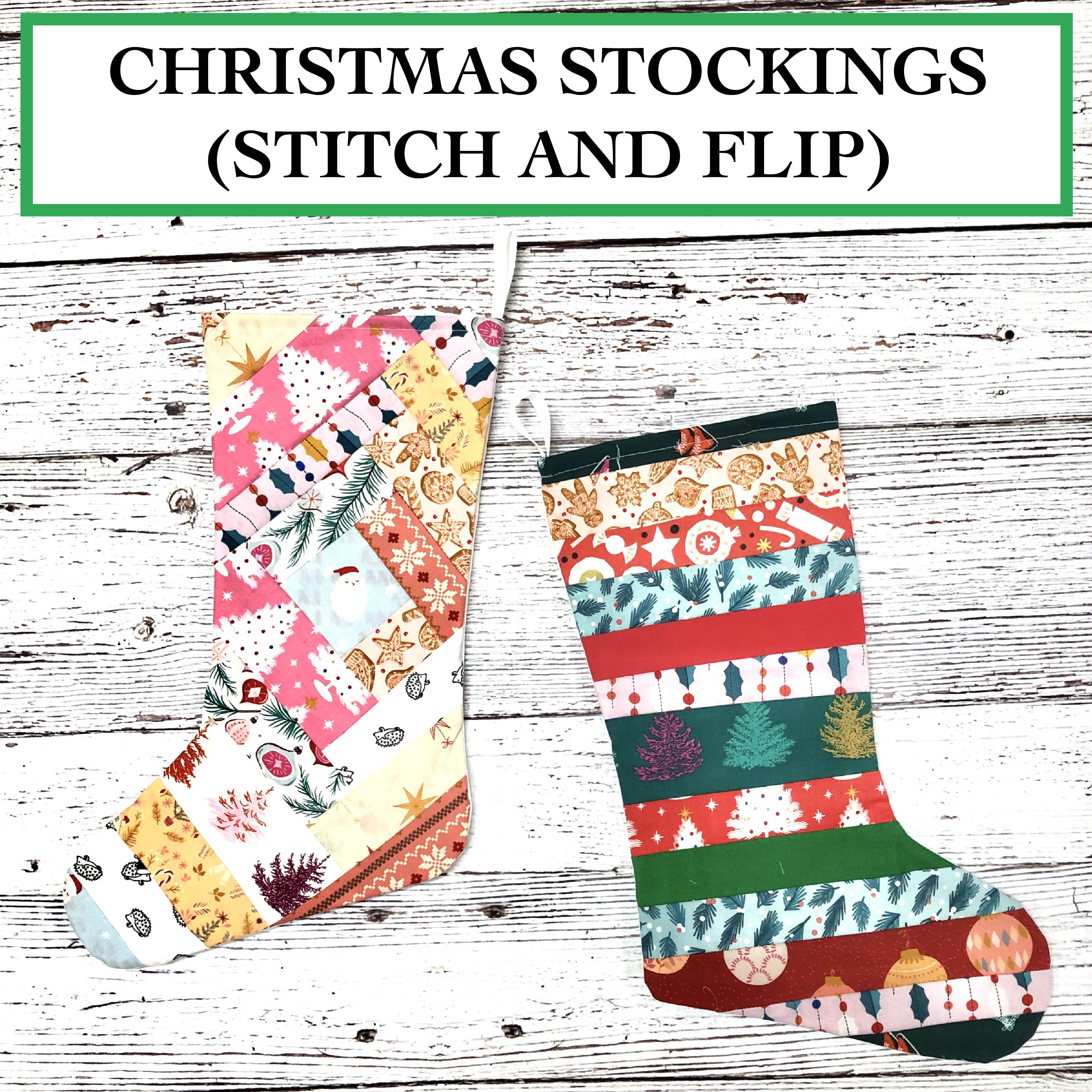 Christmas Stocking Workshop Stitch and Flip Patchwork Saturday December 2, 2023 2-4:30