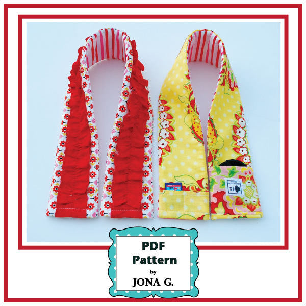 Camera Strap Cover Pattern/Tutorial Padded with Ruffled and Pockets Options - PDF pattern, instant download pdf